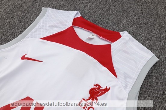 Nuevo Entrenamiento Sin MangasLiverpool 24/25 Blanco Rojo Baratas